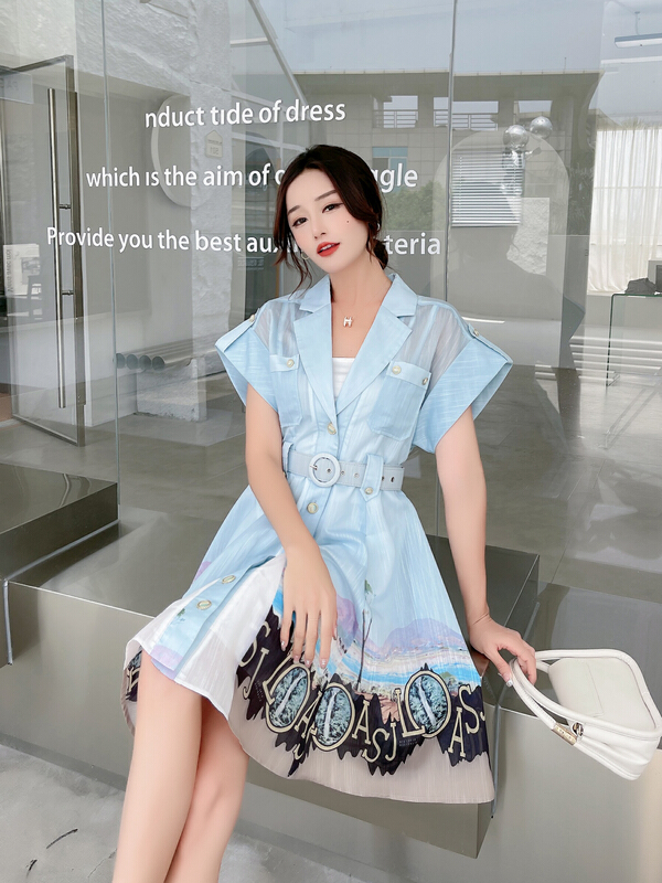 [Si Xuan] fashionable and versatile suit (with belt) 220366# JJ