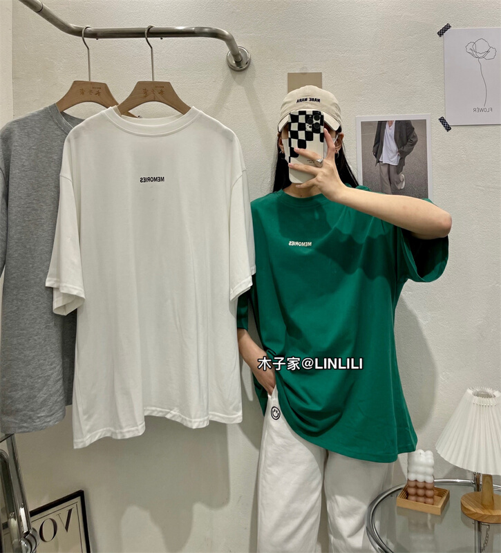 New year in early spring! [muzijia] Korean simple letter short sleeve T-shirt 66839# XYY