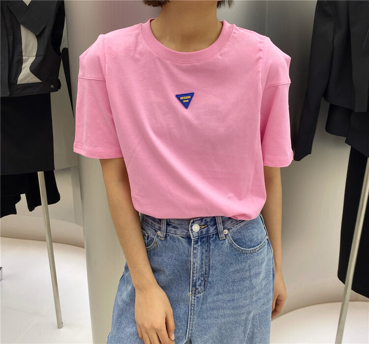 [aenna] personalized triangle Casual Short Sleeve T-shirt 8671# cqw