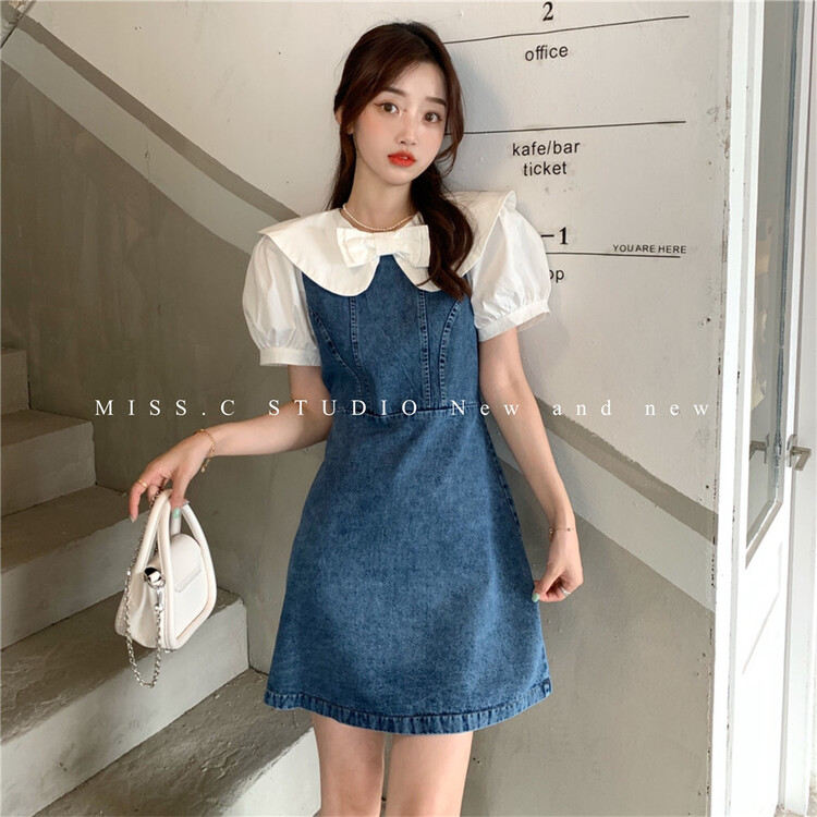 [miss. C studio] color blocking fashion minority dress 8913# zxx