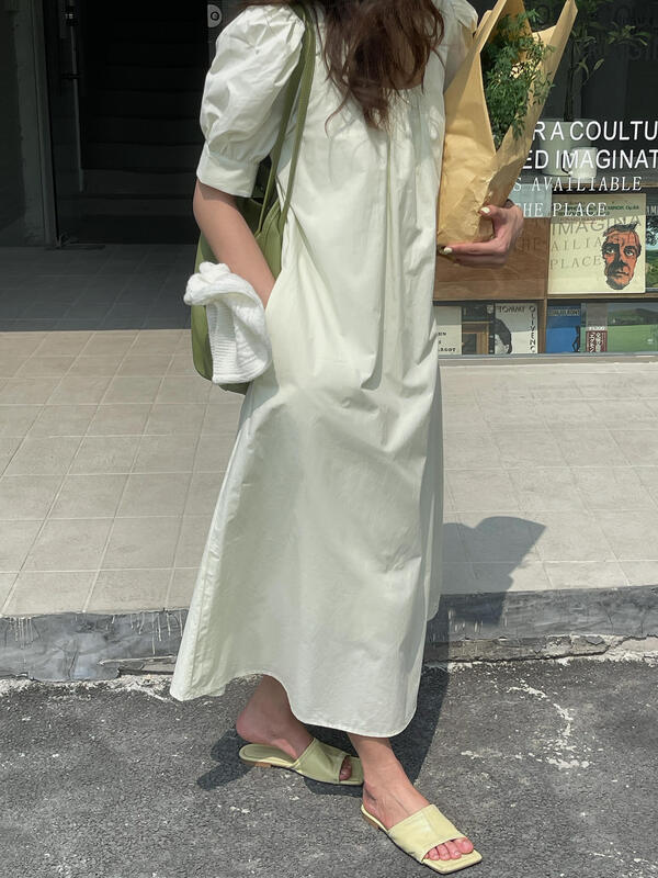 New in early summer! [ever true] Korean round neck mid length dress 33295# CLS