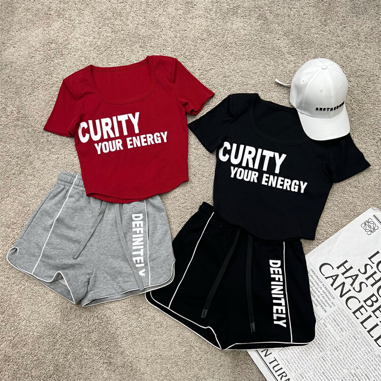 [N9] simple and versatile letter casual shorts (only shorts) n22-163# zyh