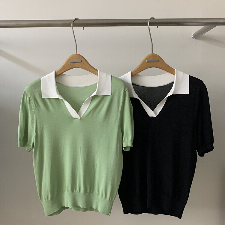 New in early summer! [AF] color blocking fashion versatile blouse 99095# XYY