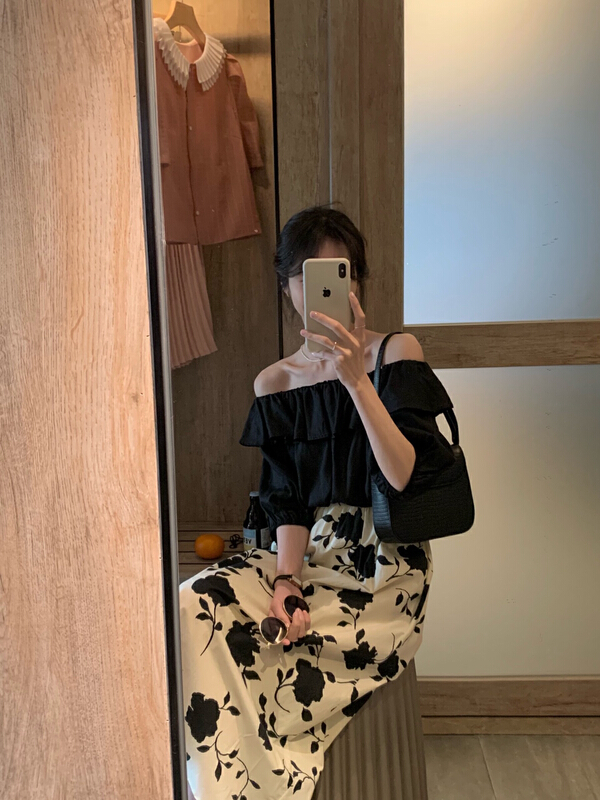 New in early summer! [U grain] Vintage Floral versatile skirt 70027# HBx