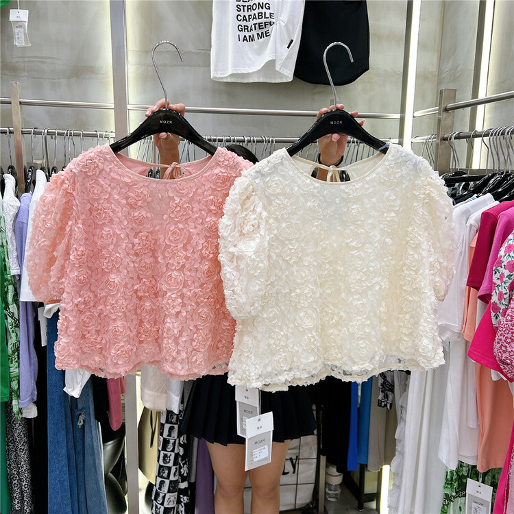 [mozr] flower fashion temperament blouse 22116# XYJ