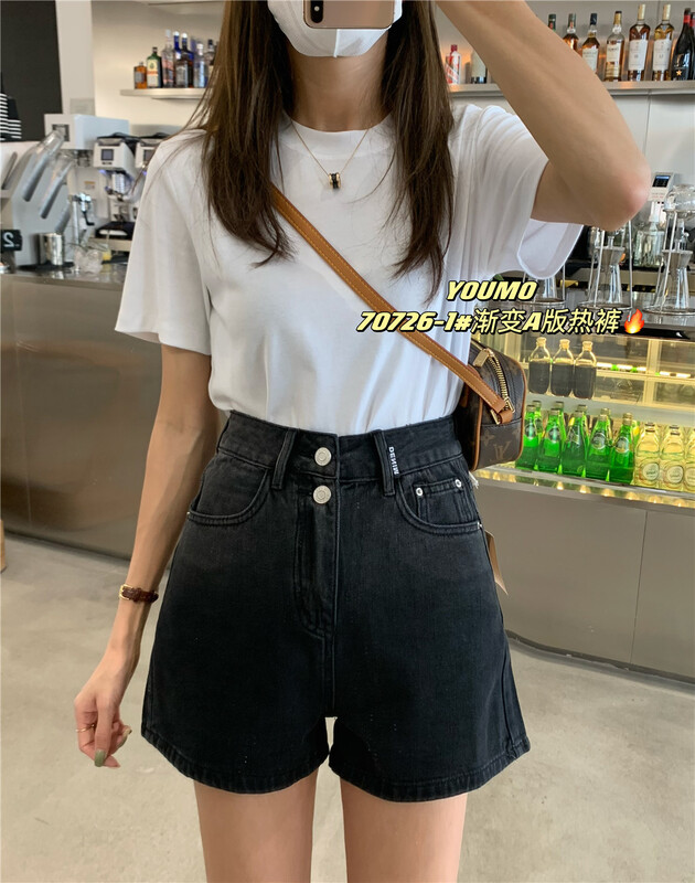 [Youmo] Korean gradient versatile denim shorts 70726-1# LSL