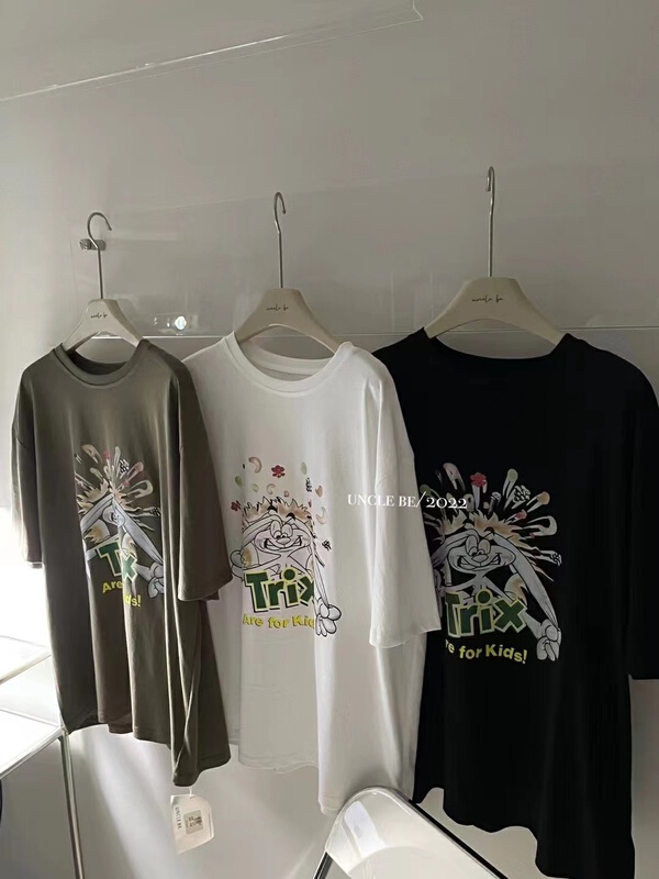 New in early summer! [UNC be] Korean loose print round neck short sleeve T-shirt 2071# XYY