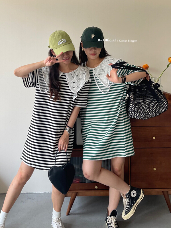 New in early summer! [B plus] aging adjusted baby collar dress 22-9189-2# HBx