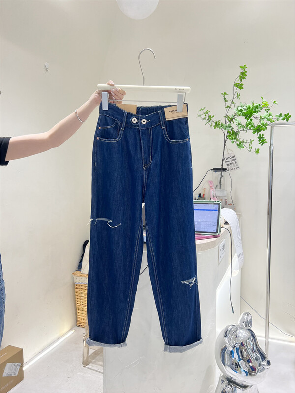 Live 55! [cuvvi] fashion skinny jeans with holes 11538# LSL