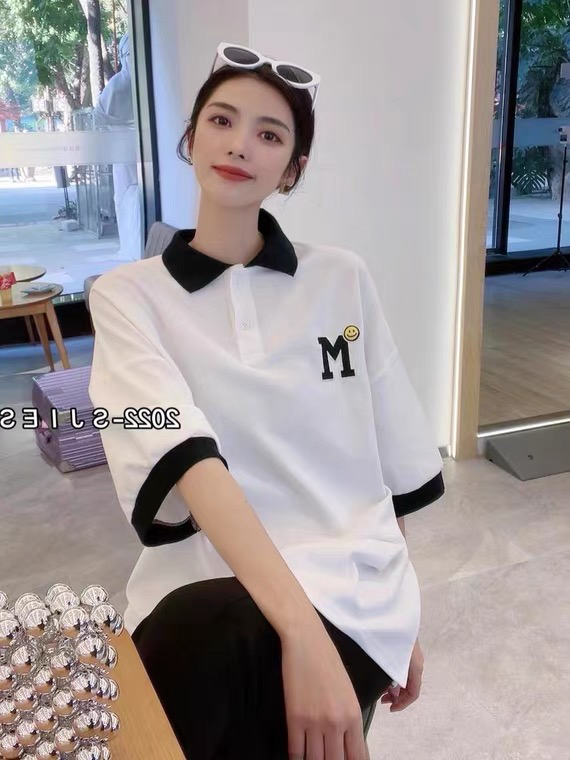 New in early summer! [L.L studio] Korean casual smiling face loose Polo 7486# PCZ
