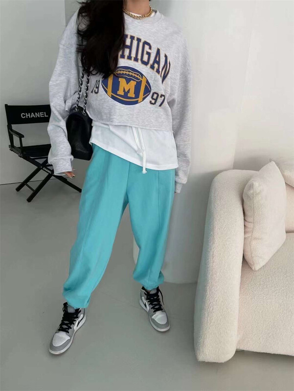 goods in stock! [wut / N Cola] simple elastic waist sports casual pants ys1-6675# LSL