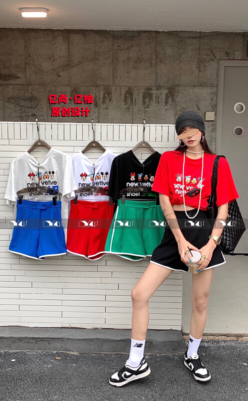New in early summer! [Yishang & Yiyou] contrast color design versatile casual shorts (excluding top) 6263# LSW