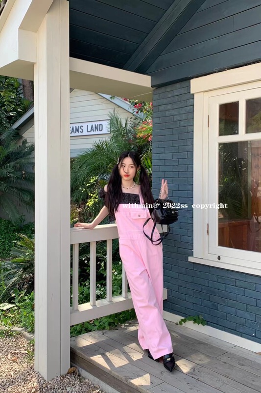 [withmin] Korean fashion loose large pocket suspenders (only suspenders) 7188# CLS