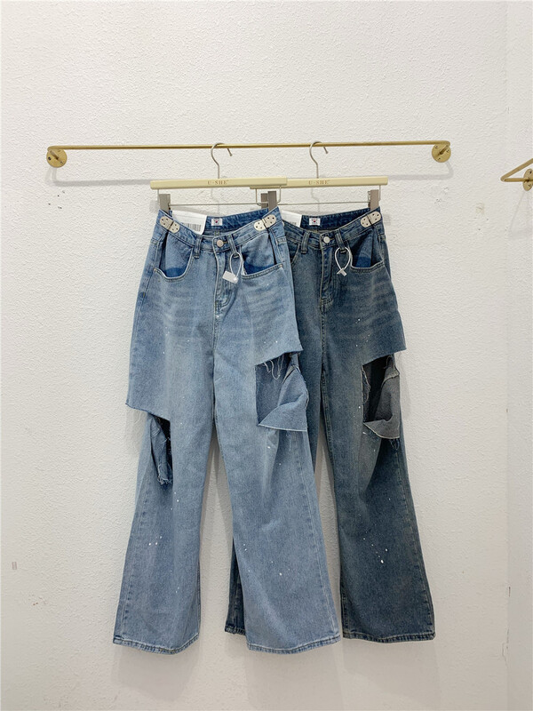 [u.she] Korean loose cut jeans 6763# cqw