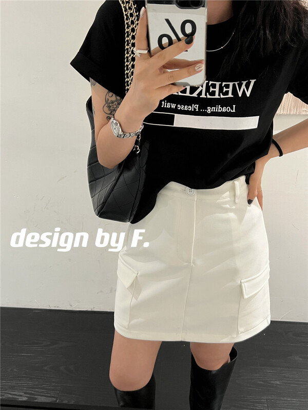 New in early summer! 【F】 Korean A-line versatile skirt 6050# zxx