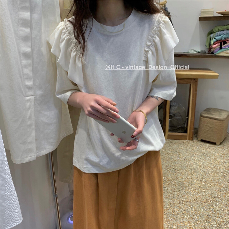 [hc-vintage] crew neck pullover shirt s8751# L