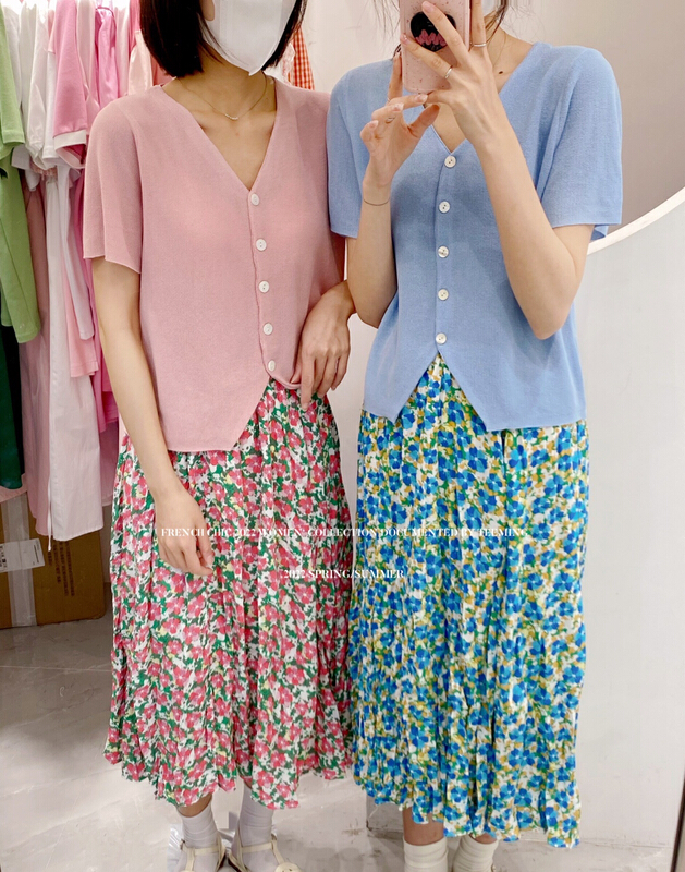 [teem ing] ins simple, cool and versatile fashion knitted cardigan 22t255# hjy