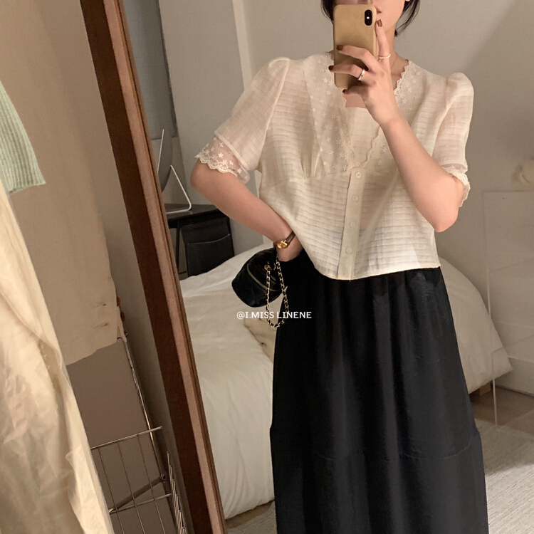 [Imiss] lady temperament versatile V-neck shirt cx6297# LSW