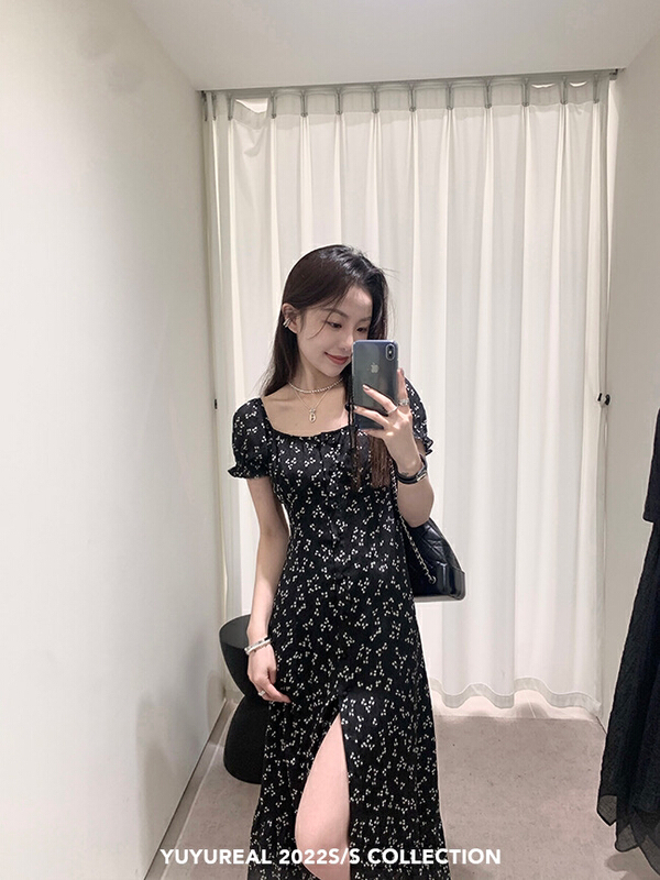 [RM. HH] temperament design sense slit dress 374# ozq