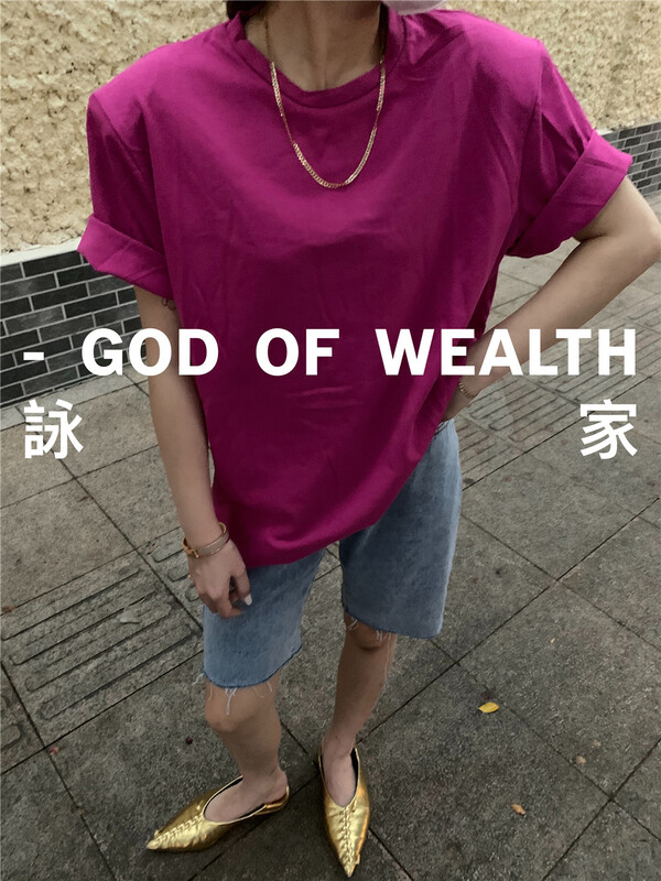 New in early summer! [Yong swimmer] Korean solid color versatile short sleeve T-shirt ys1-916# WTT
