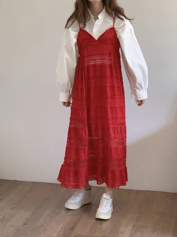 New in early summer! [Mini. Pepper] French style suspender lace dress 7582# WTT