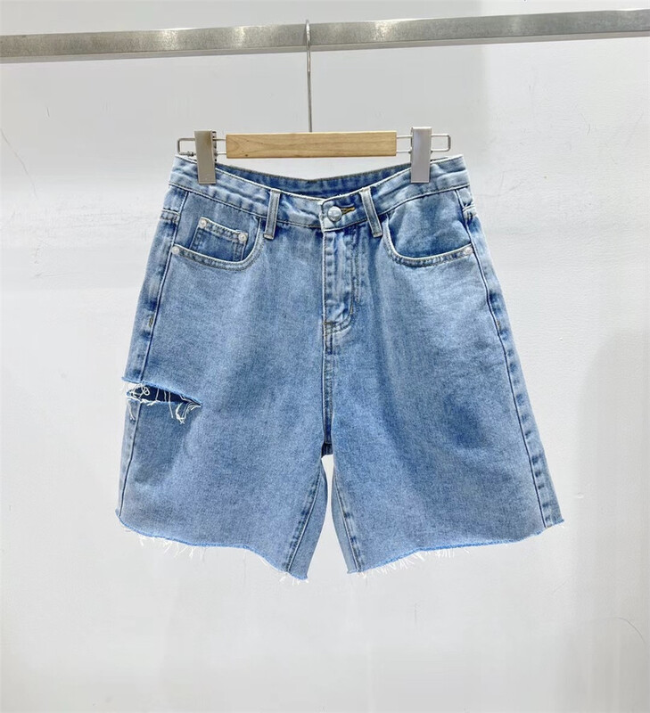 New in early summer! [td] high waist Mickey five point denim shorts l2000-265# XJ