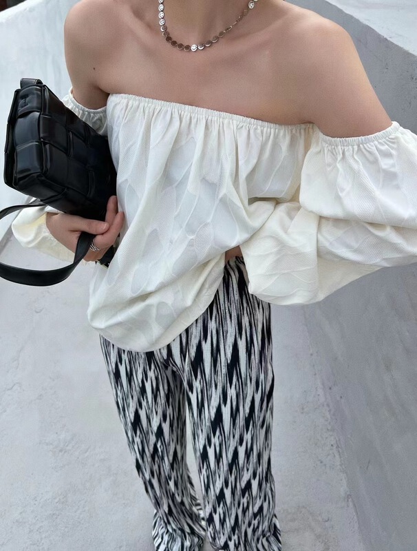 [keep] herringbone shoulder sleeve crimping shirt 7793# WTT