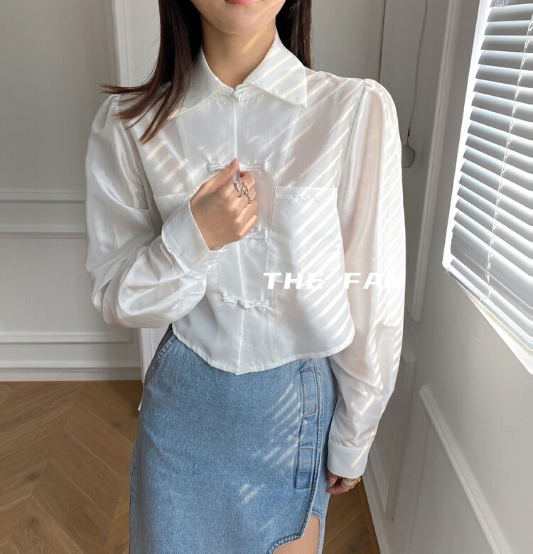 New year in early spring! [the fan] Vintage buckle versatile shirt 6720# zxx