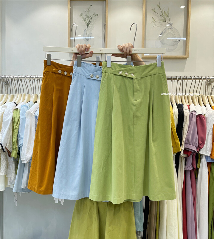 [Max original] Korean version simple casual versatile skirt 88958# HBx