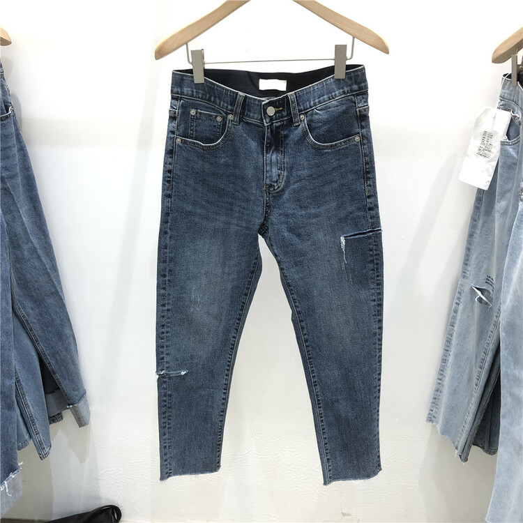 goods in stock! New year in early spring! [x.t] one button comfortable versatile jeans 1219# ZZL