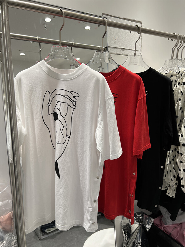 [natu] Korean round neck short sleeve T-shirt 221035# hyy