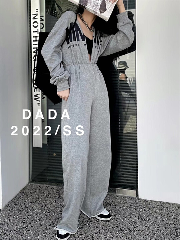New year in early spring! [dada] fashionable letter versatile Jumpsuit (without matching) 6583# zxl