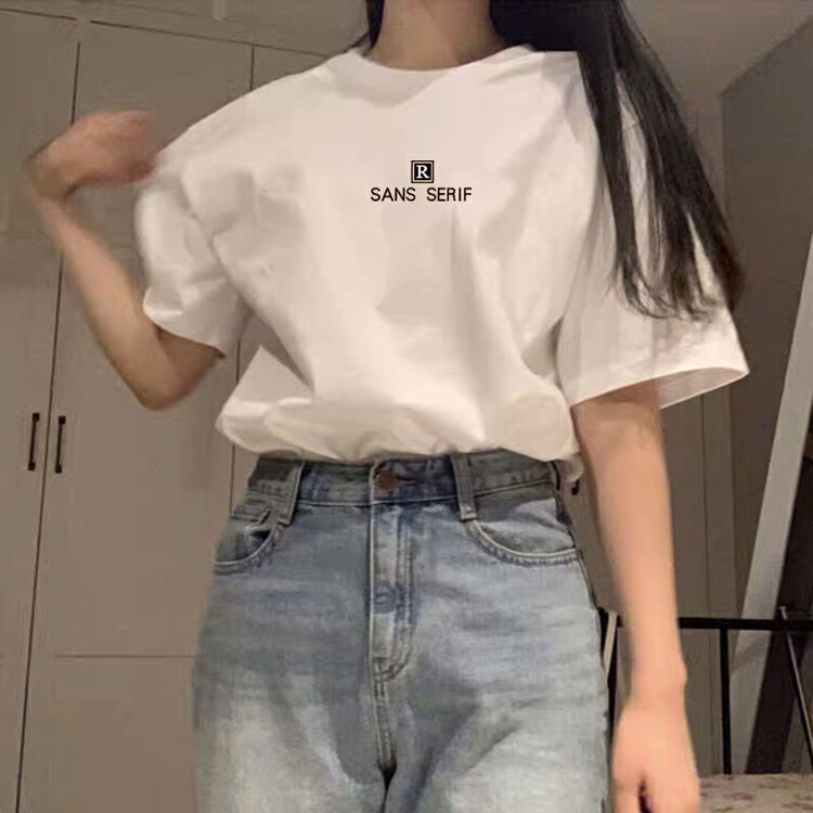 [ziyijia] simple and versatile letter short sleeve T-shirt 0190# WTT
