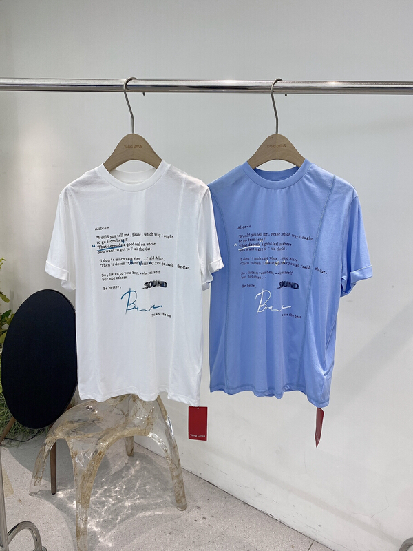 [Yang lotus] crew neck versatile print short sleeve T-shirt s12220195# ozq