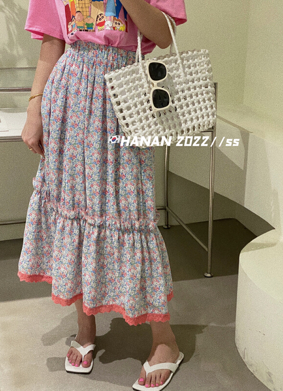 [Hanan] Korean version versatile loose fit slim waist skirt ys1-6178# LSL