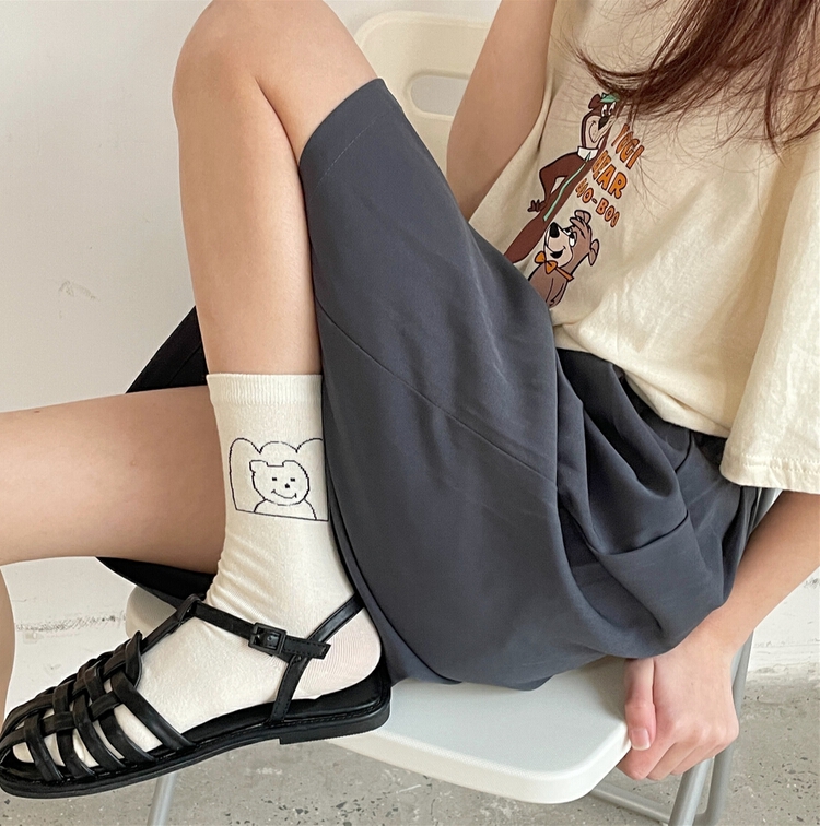 [inside] simple letters cute socks n9096# zxl