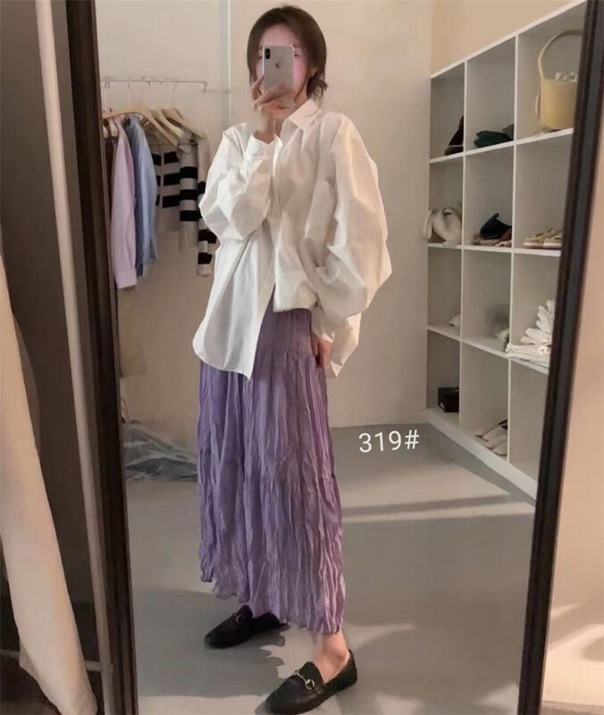 Early spring! [Shangpin Wanqian] Korean version versatile folding pants skirt ys3-309# hjy
