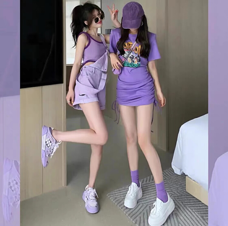 [jun.t] Korean version tie rope thin dress 5956# PCZ
