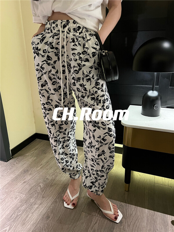 goods in stock! [ch watermelon home] personalized letter printed Leggings casual pants 8690# ozq