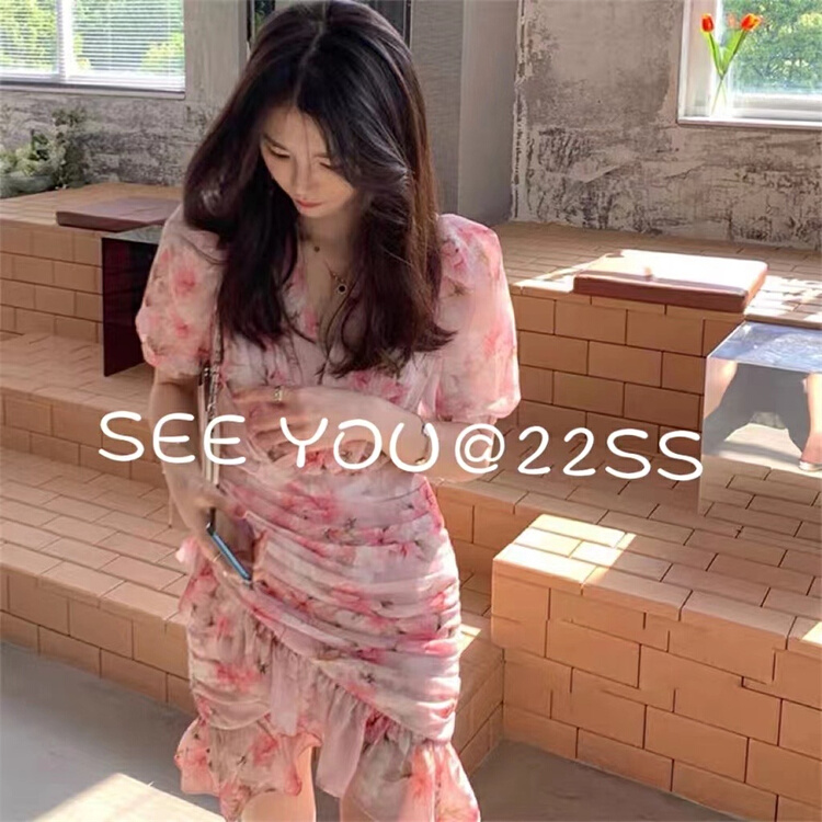 New in early summer! [see you] Korean lady gentle dress 3780# PCZ