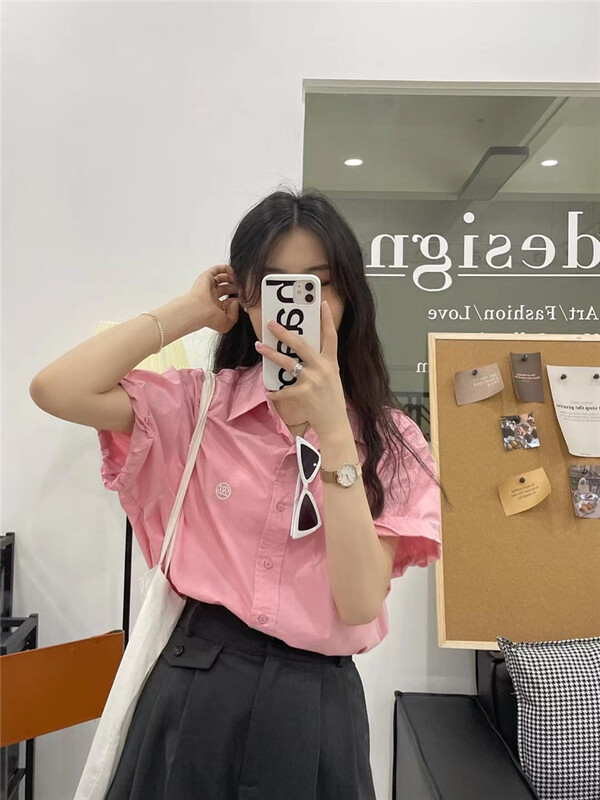 [Miss Jia] embroidery basic versatile shirt 743# XYY