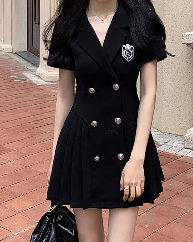 New in early summer! [Huaxi] college style, slim waist, butterfly dew back dress 8890# PCZ