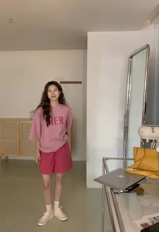 [buyer Yan Xuan have u] personalized letter printed loose short sleeve T-shirt z0087# Cl