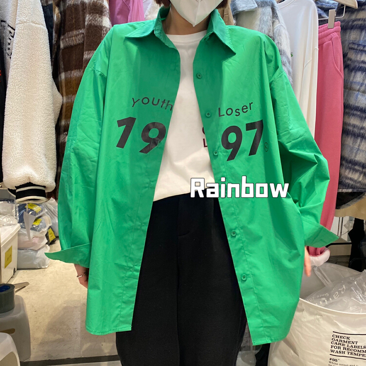 現貨!原價77.83!【RAINBOW】韓版數字氣質時尚襯衫  12652#  WTT