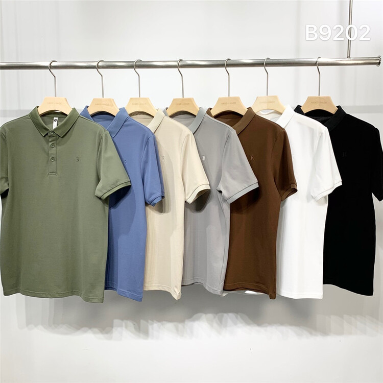 New year in early spring! [wild club] simple, comfortable and versatile embroidered letter polo shirt b9202# ZZL