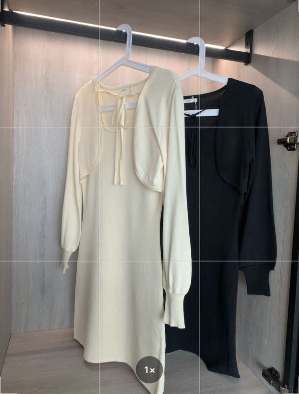 New year in early spring! [going] knitted cardigan + solid color vest dress set 3898# jhy