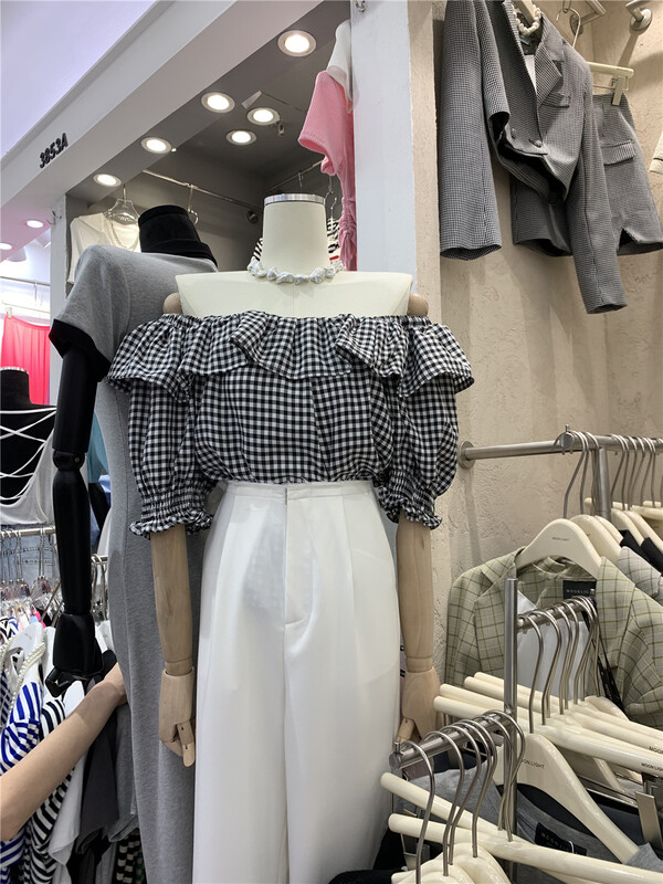 goods in stock! [moonlight] Korean printed one neck shirt 0311# cqw