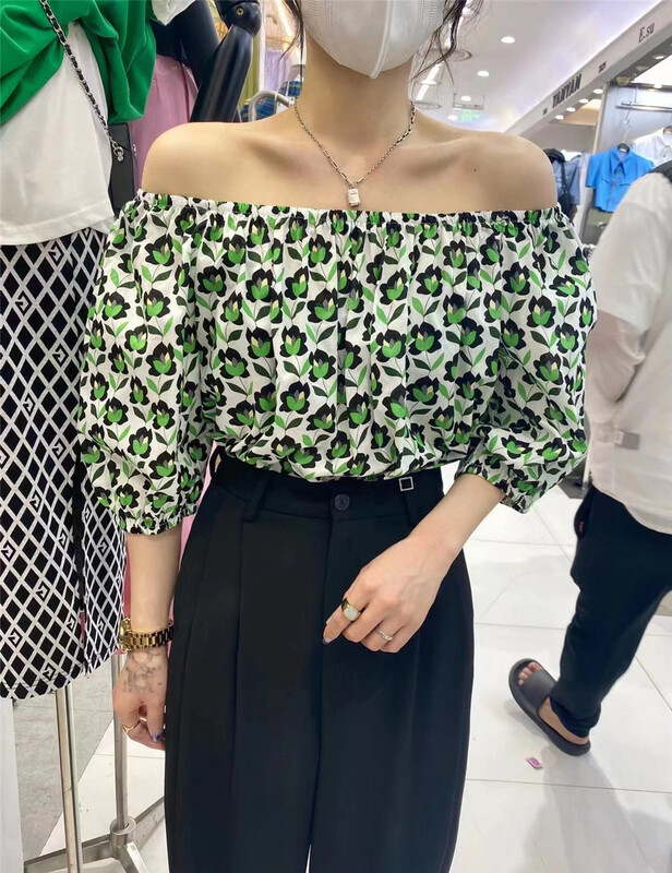 [m2w. D] Korean printed one neck shirt 91065# ozq