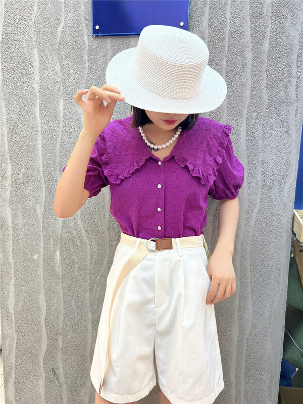 [Xixi studio] baby collar aging single breasted shirt 9027# XYJ