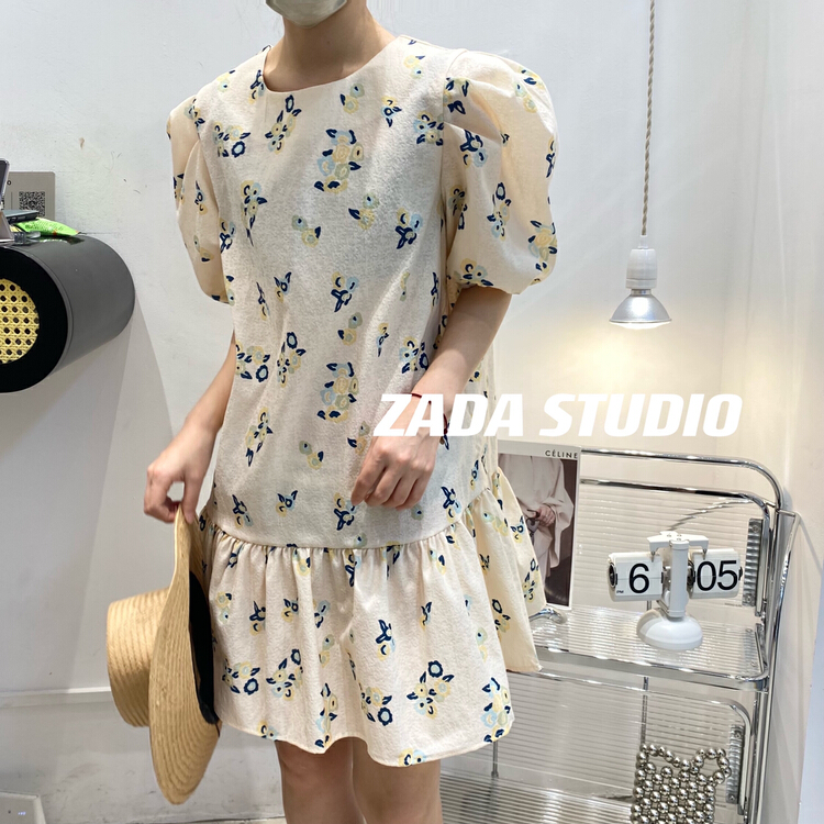New in early summer! [Zada] Korean crimp short sleeve dress 3237# WTT
